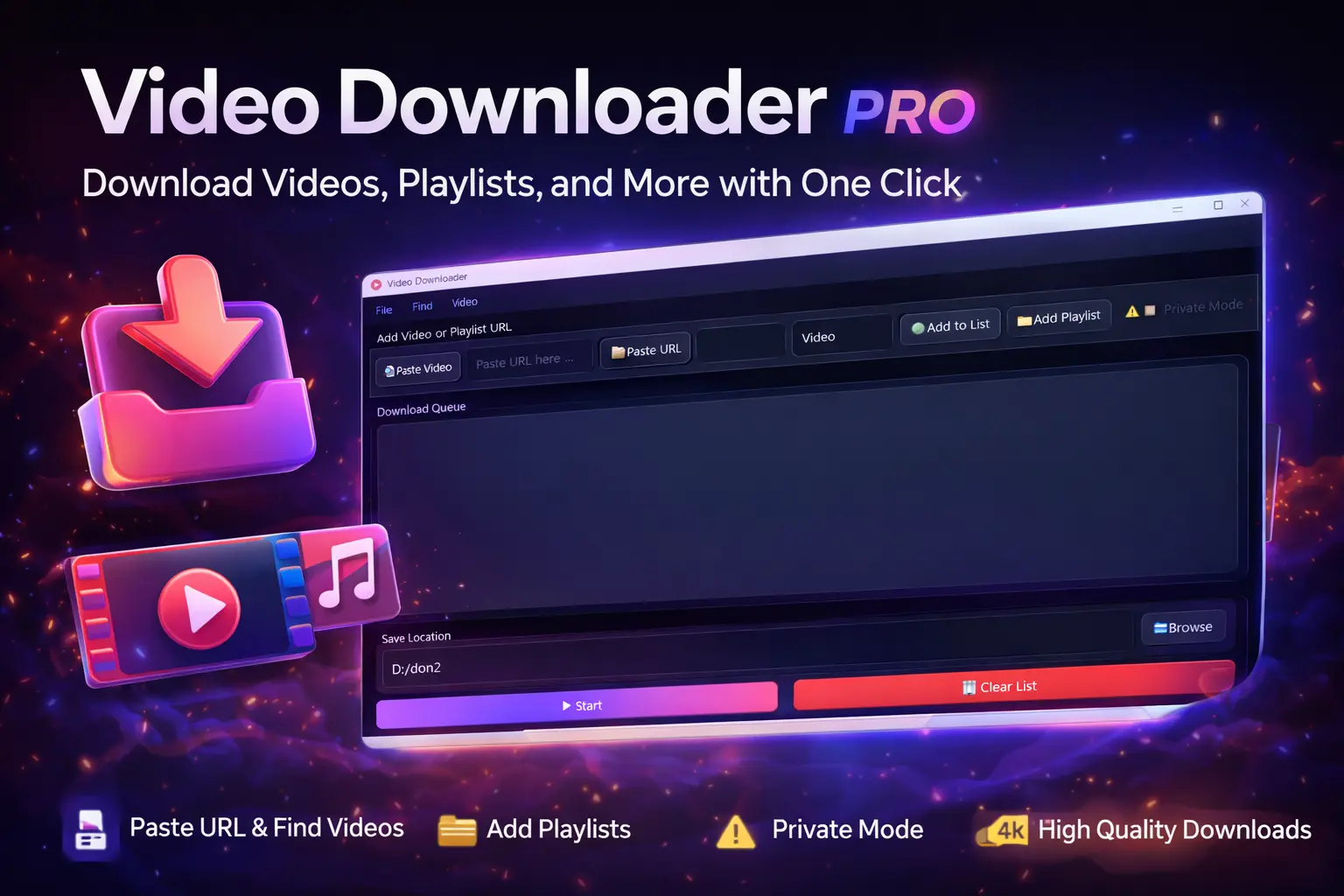 Video Downloader Pro preview image (replace with your real hero screenshot)